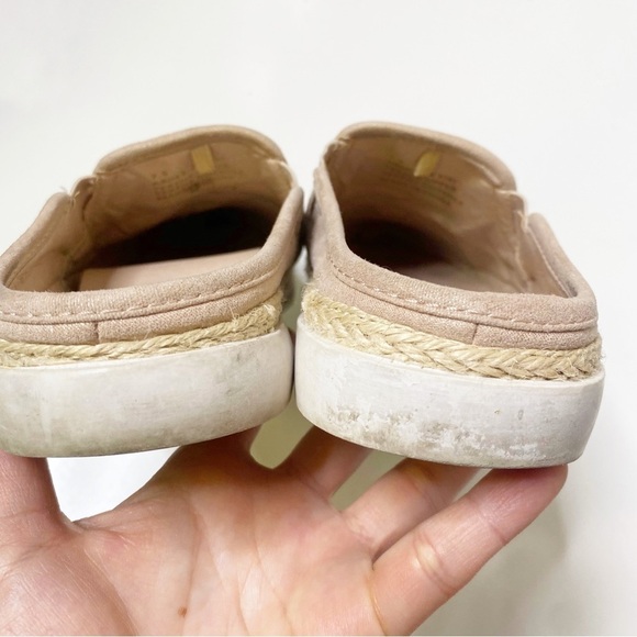 Altar’d State Perforated Espadrille Mule Slides Flat Beige 7.5 - Picture 6 of 7